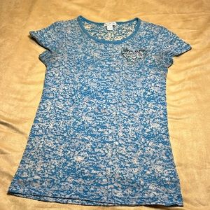 Light blue burnout tee